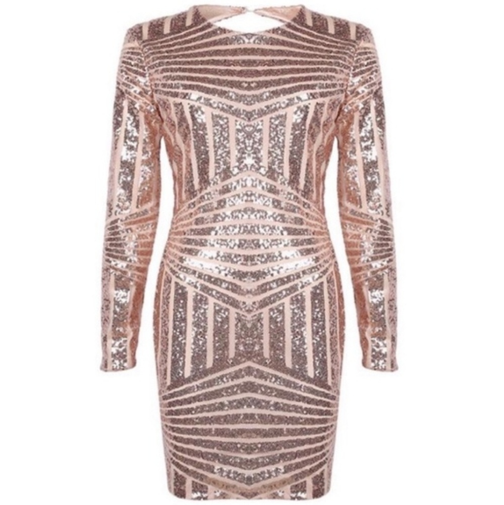 Rose Gold Bodycon sequin dress